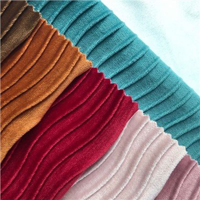 Tissu d'ameublement à rayures ondulées