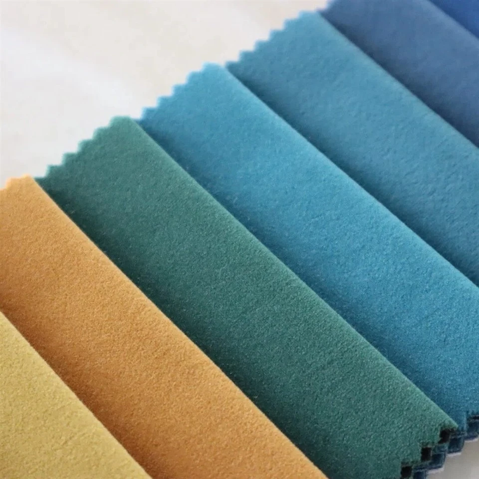 Plain Mosha Velvet Upholstery Fabric factory